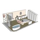 Plan 3D de l'am&eacute;nagement d'une suite parental