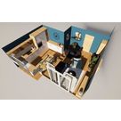 Projet 3D d'am&eacute;nagement d'une pi&egrave;ce de vie - Vue 3