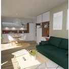 Projet 3D d'am&eacute;nagement d'une pi&egrave;ce de vie - Vue 3